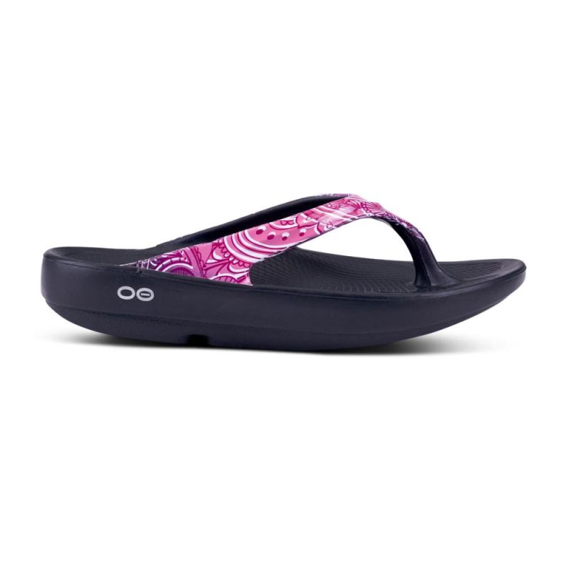 Oofos Women's OOlala Limited Sandal - Pink Paisley [OofosrhWDBsnL] - US ...